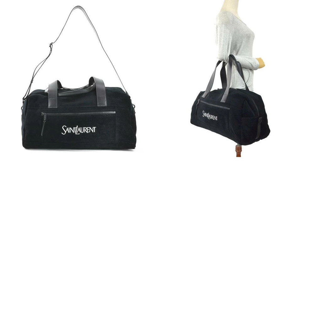 Saint Laurent handbag Boston bag shoulder velour black - Picture 5 of 5